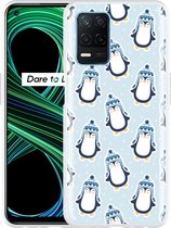 Realme 8 5G Hoesje Pinguins - Designed by Cazy