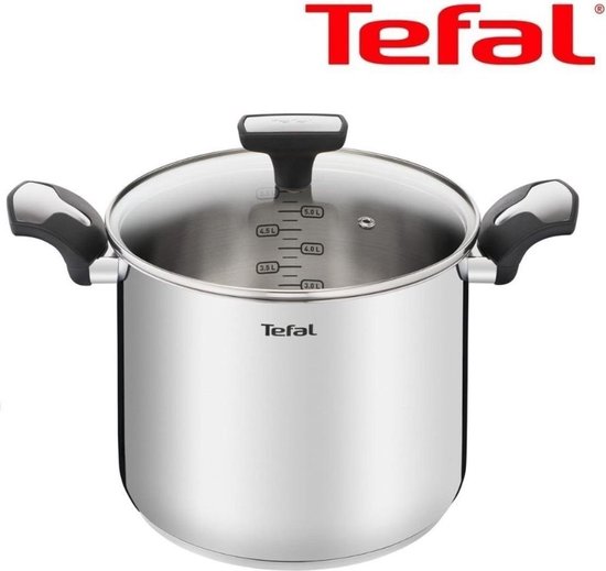 Tefal Emotion hoge kookpan 22 cm doorsnee E3016104 6,1 ltr - voor pasta of soep bol.com