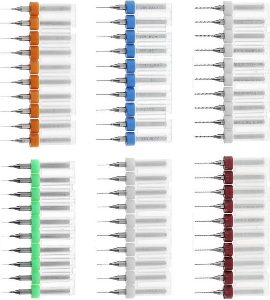 Set de 10 micro-forets dans une boîte (0,45 mm)