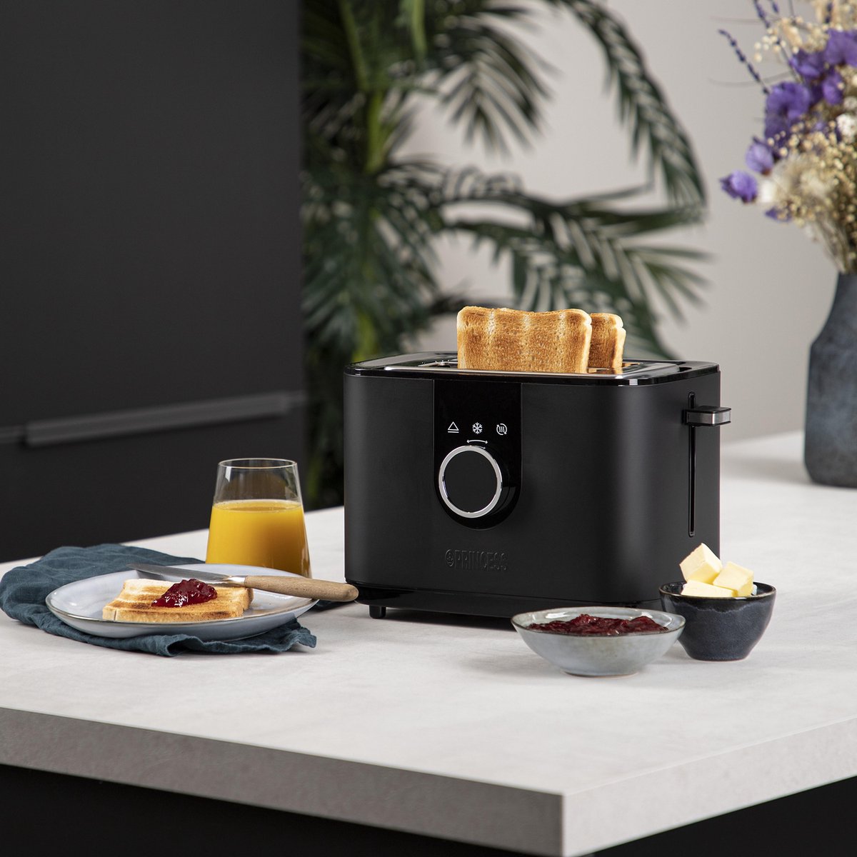 Broodrooster – 2 Sleuven – LED Display – Zwarte RVS Behuizing – Moments Breakfast Serie – Princess 142360 thumbnail 7