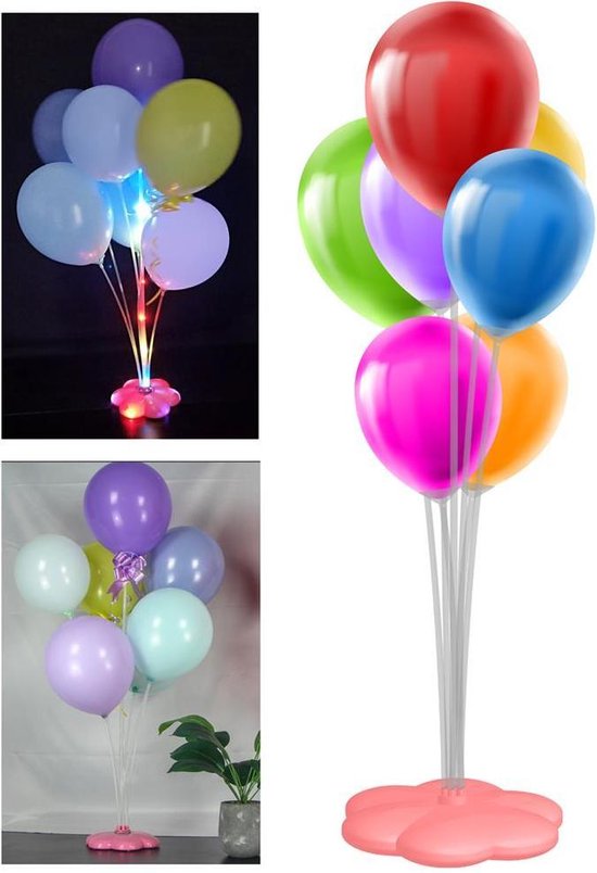 ballonstandaard draaiend met ledlicht voor 7 ballonnen op batterijen |  bol.com