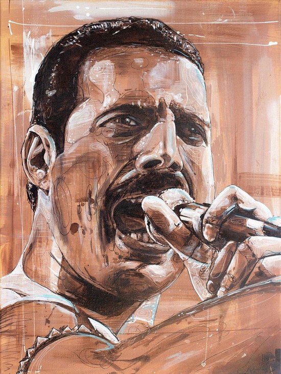 Freddie Mercury 2 - Canvasdoek - 50 x 70 cm