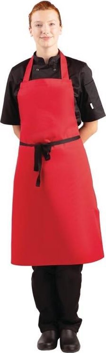 Whites Halterschort polyester-katoen rood