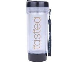 tastea Theebeker Nyx - Zwart - 400 ML - Gouden bedrukking