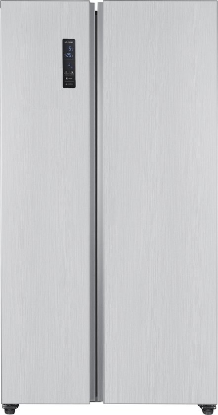 Koelkast: Exquisit SBS145-040FSLM - Amerikaanse koelkast - Met Display - No Frost - Super Cool functie - 442 Liter - 40db - Zilver, van het merk Exquisit