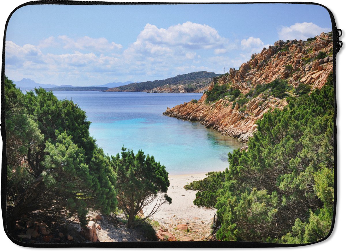 Laptophoes 13 inch 34x24 cm - Sardinië - Macbook & Laptop sleeve Het Maddalena archipel Sardinië - Laptop hoes met foto