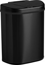 Sensor Prullenbak – Zwart – 70 Liter – 2 Vakken – 2x 35 L – Recycle Afvalemmer Homra QUBIX  – Hygiënisch – Automatische Soft Close deksel – Elektrische Vuilbak – Keuken Afvalbak –