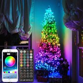 slimme kerstverlichting met app - 10 mts | kerstboomverlichting app - lichtsnoer - RGB - APP | kerstboom slim licht | Slimme verlichting | 100 LED Sfeerverlichting met Smart Life App