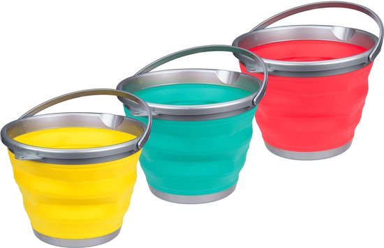 Abbey Camp Emmer Opvouwbaar - 15 Liter - Grijs/Antraciet van Abbey Camp — afbeelding 4