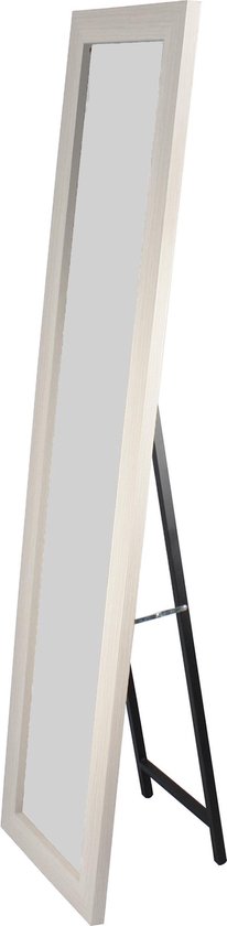 Lowander staande spiegel 160x40 cm - Passpiegel staand - Spiegels - Wit  houten lijst | bol.com