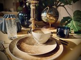 Cosy en Trendy Servies Set Jacinto Amber 18-delig - Porselein - Ovale Vormen - Inclusief Borrelplank van HCC