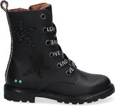 Bunnies JR 221861-589 Meisjes Biker Boots - Zwart - Leer - Veters