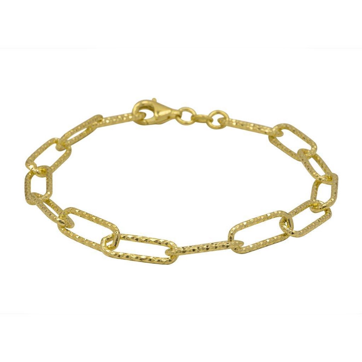 Di Lusso - Armband Antony - Zilver 925 - Gouden plating - Dames - 19.5 cm