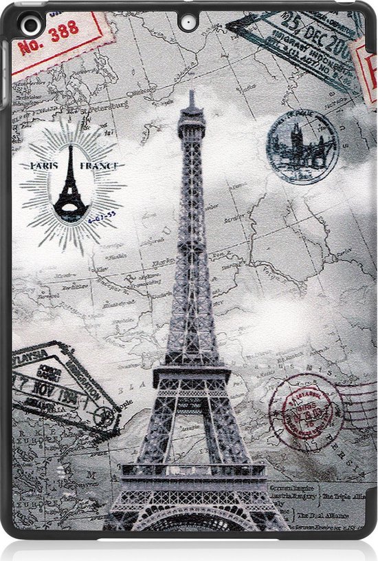 Étui iPad 10.2 2021 Étui de Luxe Book Case - Étui iPad 10.2 2021 - Tour Eiffel