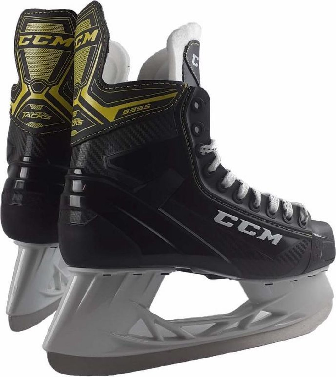 CCM – Supertacks 9355 – IJshockeyschaatsen – Schaatsen Kinderen – Zwart – Verstevigde Support & RVS Speedblade – Regular Fit – Maat EU 40.5