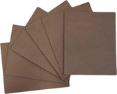 12x Skinnatur Leder Onderzetters voor glazen – Tobacco – Bruin – 13x10cm - gerecycleerd leer – tafeldecoratie - onderlegger