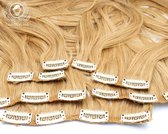 CAIRSTYLING Clip In Extensions CS619| Synthetic Vegan Hair |  Rossig Blond Straight Clip-Ins | 100 Gram | 51 CM (20 inch) | 16 Clips 7 Delig | Haarverlenging | Inclusief Velvet Bag