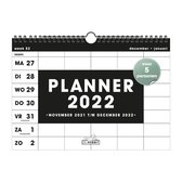 Hobbit Familieplanner Spiraal 2022 - ringband - A4 formaat - één week op 1 pagina - voor 5 personen - type D4 - A4 formaat