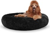 Behave Donut Hondenmand - Hondenkussen - Hondenbed - Kattenmand - Fluffy - Donut - 100cm - Zwart