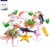 Speelgoed dieren set - 16 zeedieren - Sandesen®