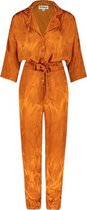 Cyell COPPER FLOW dames jumpsuit - oranje patroon - Maat 42 Oranje maat 42 (XL)