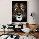 Poster Lion Close-up - Papier - Meerdere Afmetingen & Prijzen | Wanddecoratie - Interieur - Art - Wonen - Schilderij - Kunst