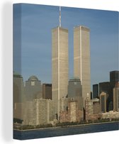 Tableau sur toile World Trade Center - New York - Rivière - 90x90 cm - Décoration murale