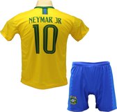 Neymar Brazilië Thuis Tenue | Voetbalshirt + Broek Set | EK/WK voetbaltenue - Maat: 128