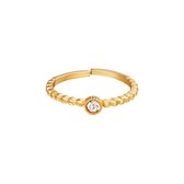 Ring Parels op een rij - Yehwang - Ring - One size - Goud