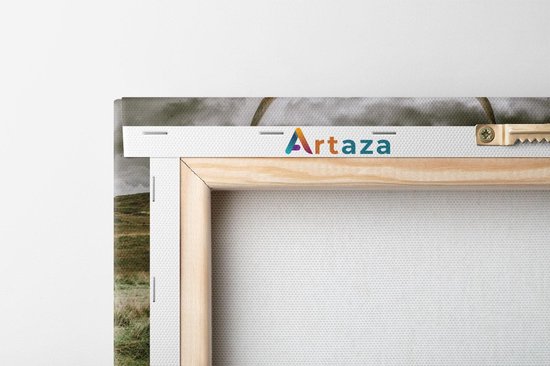 Artaza - Peinture sur toile - Highlanders écossais dans le pâturage - Couleur - 30x20 - Klein - Photo sur toile - Impression sur toile