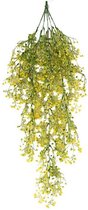 Gele Kunst Hangplant | Geel met Groene Kunsthangplant | Hangende Kunstplant in Pot | Kunstplanten voor Binnen
