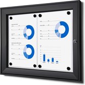 Vergrendelbaar Notitiebord Indoor Zwart 2x A4, Syna SCS2xA4C9005