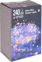Zilverdraad - cluster - 240LED - multicolor