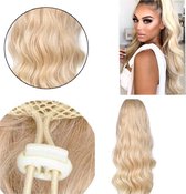 Ponytail Paardenstaart met trekkoord bodywave hair extensions human hair expression