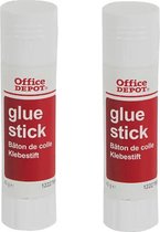 Office Depot Lijmstift Wit / Rood 2x40 gram - 2 stuks