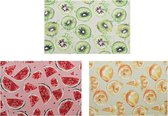 Placemat DKD Home Decor Vruchten PVC (3 pcs) (45 x 30 x 30 cm)