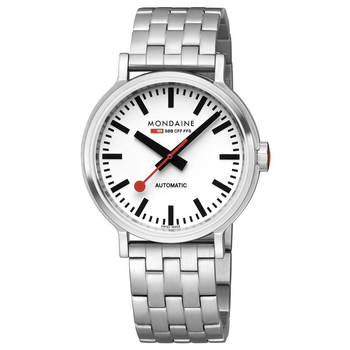 Mondaine MST.4161B.SJ - Horloge - Automatic - Staal - Zilverkleurig - 41mm