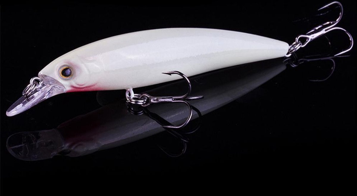 Kunstaas Roofvis - White - 11cm - Snoek - Baars - Snoekbaars - Hengelsport