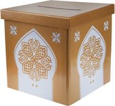 Enveloppen/moneybox Oriental goud met wit - moneybox - cardbox - trouwen - bruiloft - huwelijk