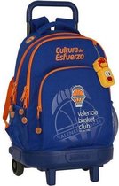 Schoolrugzak met Wielen Compact Valencia Basket Blauw Oranje