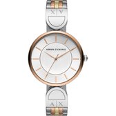 Armani Exchange Brooke Horloge - Armani Exchange dames horloge - Bicolor Rosé - diameter 38 mm - roestvrij staal