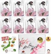 MITOMO Collageen & Lithospermum Giftset Vrouw - Gezichtsmaskers - Masker Gezichtsverzorging - Geschenkdoos - Cadeaudoos - Giftbox - Geschenkset Vrouwen - 8 Stuks