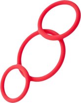 Toyfa Black & Red Silicone Cockring Set Rood