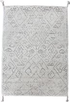 The Rug Republic Hand Knotted ESME Ivory/Grey 8 x 10 ft CARPET