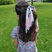 Haarelastiek scrunchie met lint sjaal - meisje dames haaraccessoires