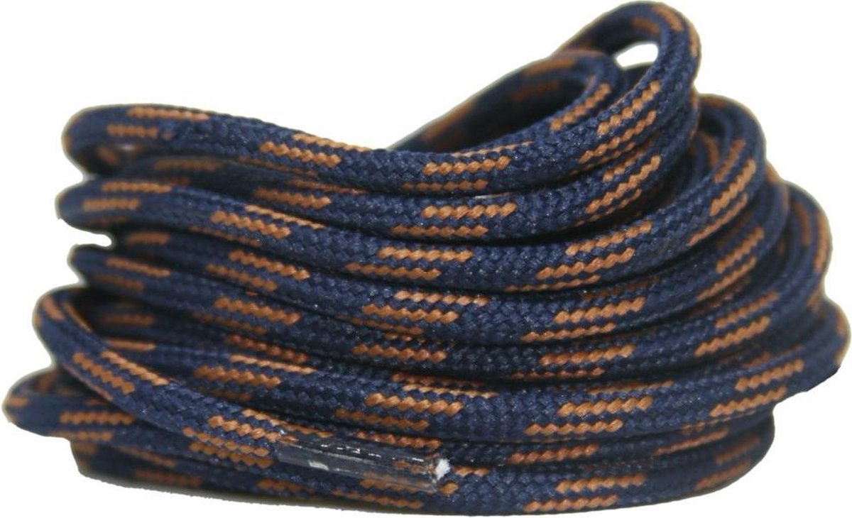 Wandel-/Bergschoen veters Donkerblauw/Bruin 180cm - Rond