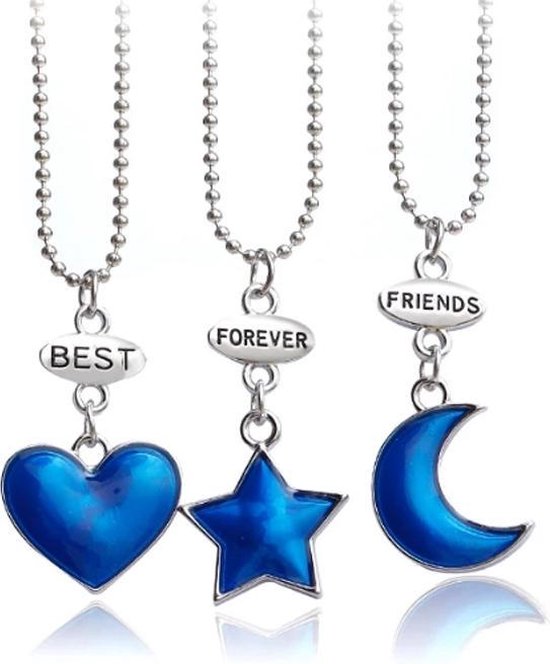 BFF Ketting LGT Jewels Best Friends Forever Moon Star Heart