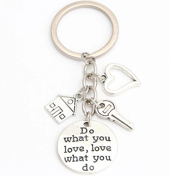 Akyol - Do what you love, love what you do Sleutelhanger - Liefde - Hartje - Huis - Verhuizen