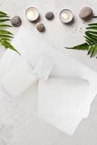 Lubna Home Badhanddoekenset  600 GSM 100% katoenen 4-delige badhanddoekenset - Eponj Cream Badset Eponj Cream