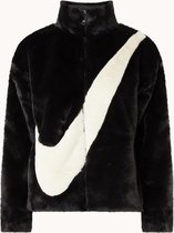 Nike Jas van imitatiebont met logo - Zwart - Maat XL